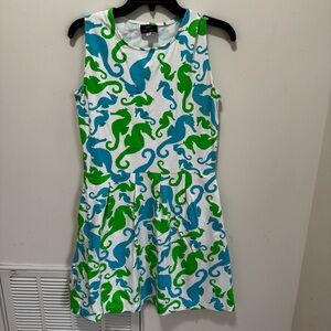 Sailor Sailor Nautical Sea horse Print Sleeveless Shift Dress Size Medium